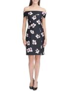 Tommy Hilfiger Off-the-shoulder Floral Sheath Dress