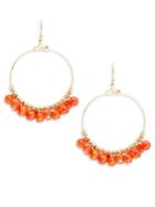 Kenneth Jay Lane Beaded Ring Drop Earrings