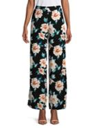 Design Lab Floral Cotton Wide-leg Pants