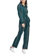 Miss Selfridge Striped Boiler Self-tie Jumpsuit
