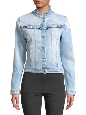 Kensie Jeans Forever Ruffled Denim Jacket