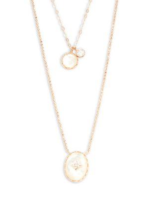 Nadri Birdie Multi-stone And Silver Layered Necklace