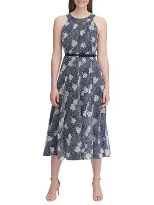 Tommy Hilfiger Instellar Mesh Midi Dress