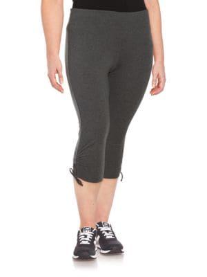 Marc New York Performance Plus Plus Side Tie Accented Cropped Performance Leggings