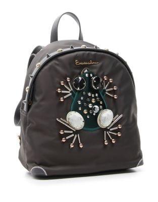 Braccialini Keira Embellished Frog Backpack