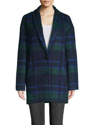 Highline Collective Plaid Cocoon Silhouette Jacket