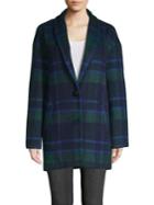 Highline Collective Plaid Cocoon Silhouette Jacket