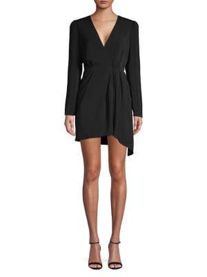 Wayf Long Sleeve Asymmetric Dress