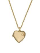 Laundry By Shelli Segal Goldtone & Crystal Heart Locket Necklace