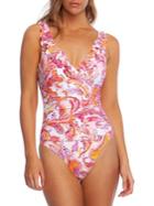 Lauren Ralph Lauren One-piece Fiesta Paisley Ruffle Swimsuit