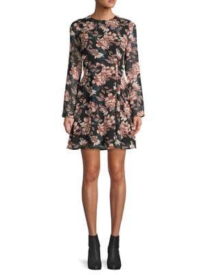 Vero Moda Floral Printed Long-sleeve Dress