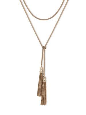 Ralph Lauren Goldtone Mesh Tassel Necklace