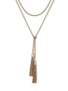 Ralph Lauren Goldtone Mesh Tassel Necklace