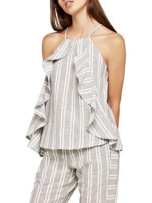 Bcbgeneration Sleeveless Ruffle-front Tank Top