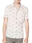 John Varvatos Short Sleeve Printed Button-down Shirt