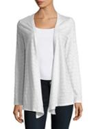 Lord & Taylor Plus Fly Away Open-front Cardigan
