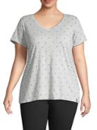 Marc New York Performance Plus Printed V-neck T-shirt