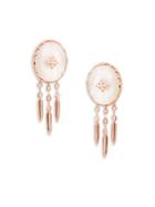 Nadri Birdie Clear Quartz, White Mother-of-pearl And Crystal Drop Earrings