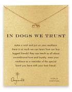Dogeared In Dogs We Trust Dog Bone Pendant Necklace