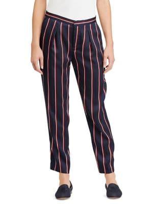 Lauren Ralph Lauren Petite Striped Twill Straight-leg Pants