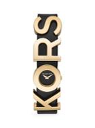 Michael Kors Logo Leather-strap Watch