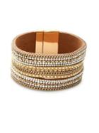 Design Lab Lord & Taylor Multi-strand Crystal Wrap Bracelet