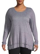 Michael Michael Kors Plus Mini Tweed Tiered Hem Top