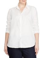 Lauren Ralph Lauren Plus Size Cotton Button-down Shirt