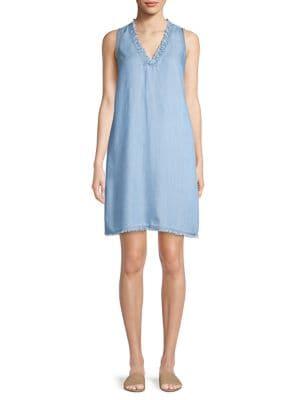 Tommy Bahama Ruffle Chambray Shift Dress