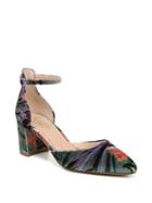Franco Sarto Keena Floral Velvet Block-heel Pumps
