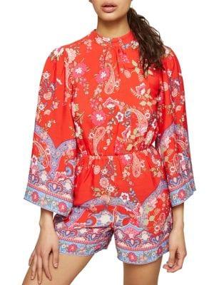Miss Selfridge Printed Kimono Playsuit