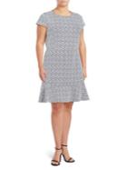 Michael Michael Kors Plus Printed Short-sleeve Mini Dress