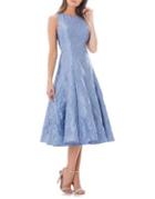 Carmen Marc Valvo Brocade Fit-and-flare Dress