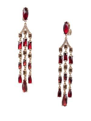 Anne Klein Crystal Chandelier Clip-on Drop Earrings