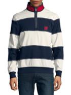 Nautica Wide-stripe Quarter-zip Pullover