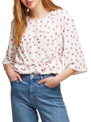 Miss Selfridge Dotted Twist Blouse
