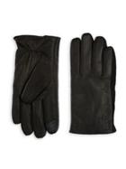 Calvin Klein Leather-suede Contrast Gloves