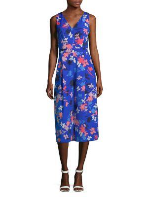 Vince Camuto Floral Cropped Jumpsuit