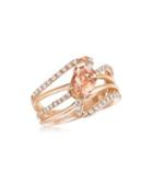 Le Vian White Diamond, Peach Morganite And 14k Rose Gold Ring