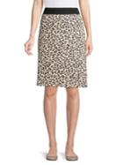 Jones New York Knit Cheetah-print Skirt