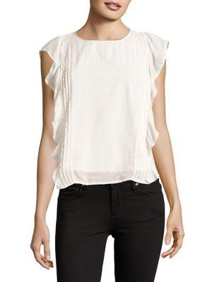 Vero Moda Pintucked Ruffle Top