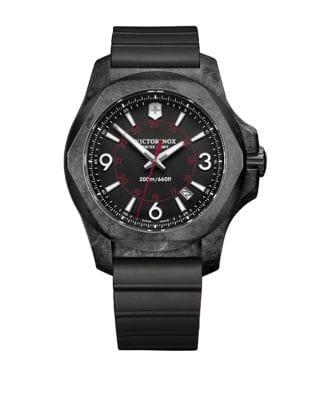 Victorinox Swiss Army I.n.o.x. Carbon Rubber Strap Watch