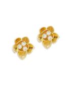 Vince Camuto Amazonian Pearl Flower Stud Earrings