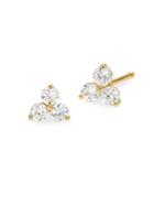 Michael Kors 14k Goldplated Sterling Silver And Cubic Zirconia Cluster Stud Earrings