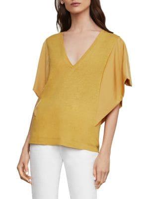 Bcbgmaxazria Relaxed-fit Drape-sleeve Top