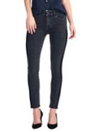 Dl Margaux Mid-rise Velvet-trimmed Skinny Jeans