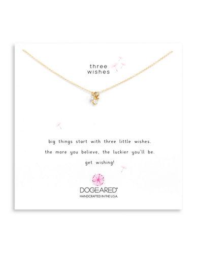 Dogeared 14k Gold? Three Wishes Crystal Pendant Necklace