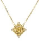 Ripka Angelica Diamond, Canary Crystal And 14k Yellow Gold Pendant Necklace