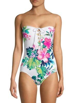 Tommy Bahama Fleur De Flora Floral 1-piece Swimsuit