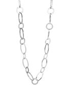 Kenneth Cole New York Silvertone Circle And Oval Link Necklace